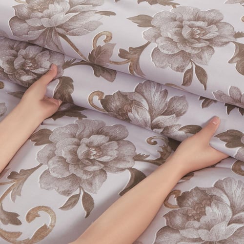 مفرش صيفي مقاس كوين وجهين ٧ قطع - فيفيان - رصاصي ف...