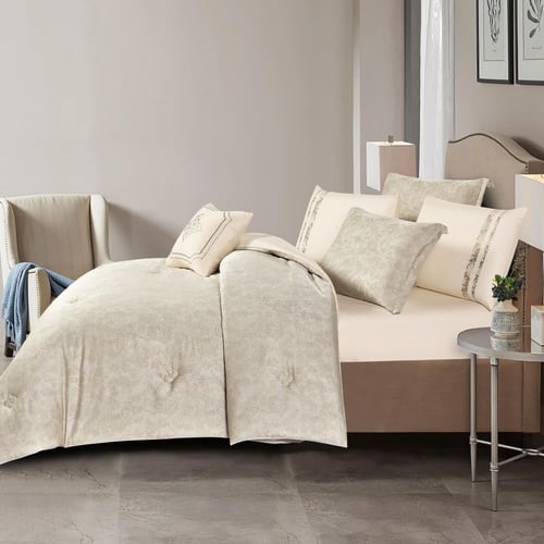 مفرش صيفي مزدوج تنسيل قطن 300 غرزة + مخدة هدية