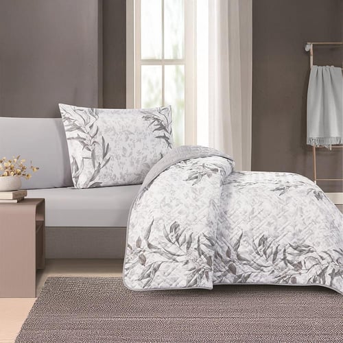 مفرش صيفي مفرد ونص حشوة مضغوطه 4 قطع - افروديت - ا...