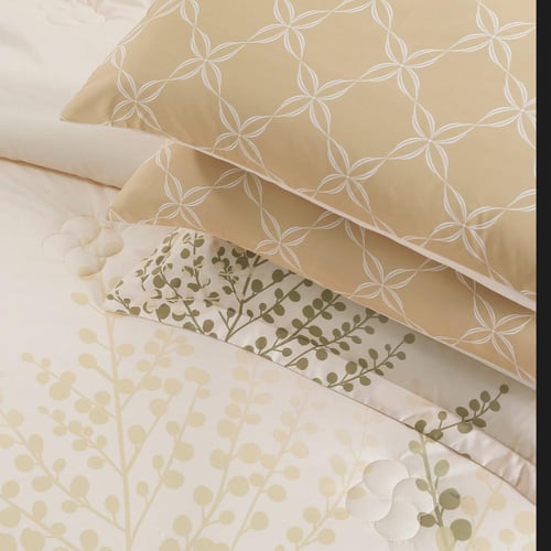 مفرش صيفي مزدوج 10 قطع - ريفيرا - كريمي غامق