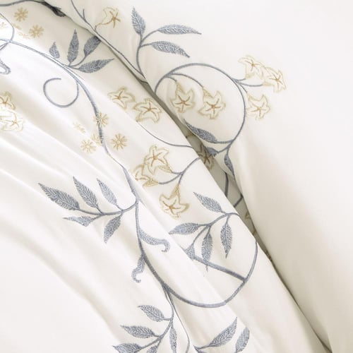 مفرش قطن مطرز حشوة متحركة صيفي مزدوج 9 قطع - لينوف...