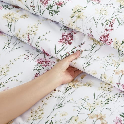 مفرش صيفي مزدوج وجهين ٧ قطع - اوركا - ابيض - بيج ف...