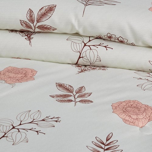 مفرش صيفي مفرد ونص 4 قطع - ليتون -سكري - مشمشي