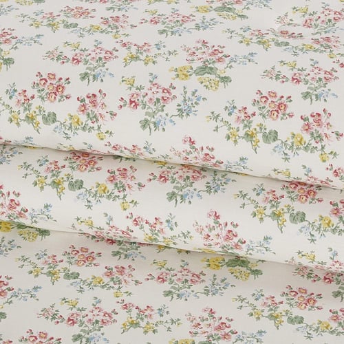 مفرش قطن صيفي مفرد ونص ٤ قطع - نولين -كريمي - زهري