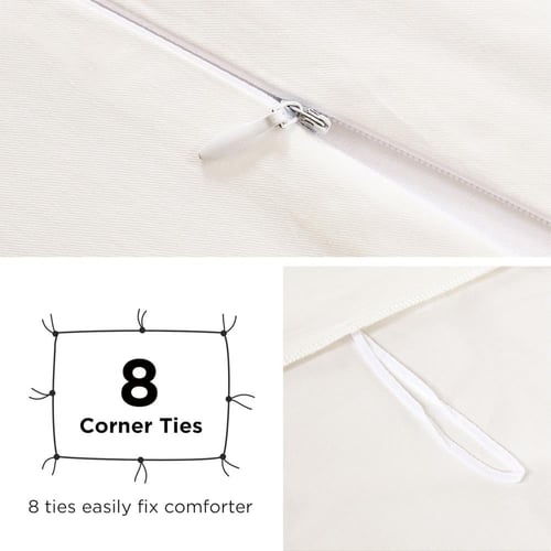 مفرش قطن مطرز حشوة متحركة صيفي مزدوج 9 قطع - لينوف...