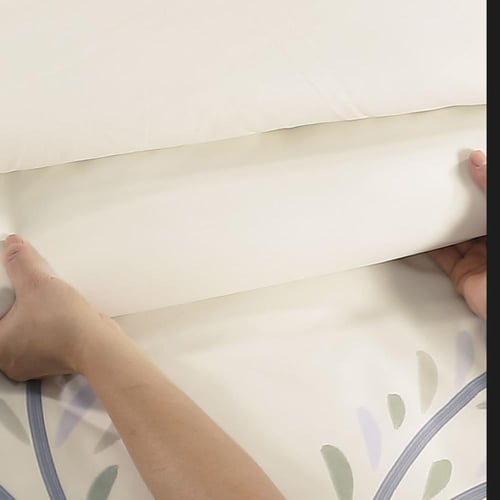 مفرش صيفي مقاس كوين 12 قطعة - كلاريس - سكري غامق