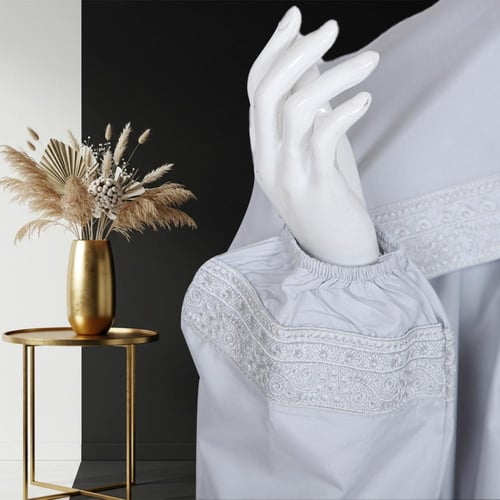 ثوب صلاة مطرز - نسك - رصاصي