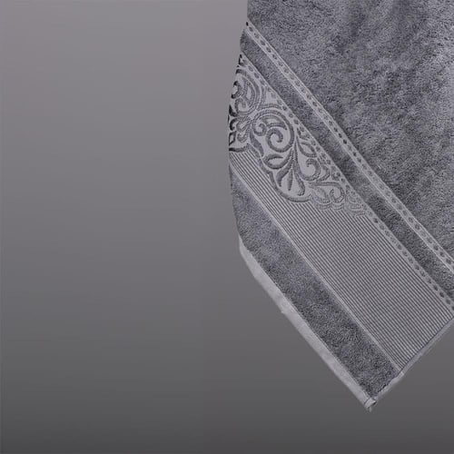 منشفة قطن أنيسكا مقاس 70*140 - رمادي