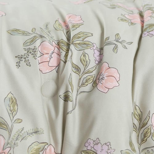 مفرش صيفي مفرد ونص 4 قطع - ليتون - أخضر فاتح - زهر...