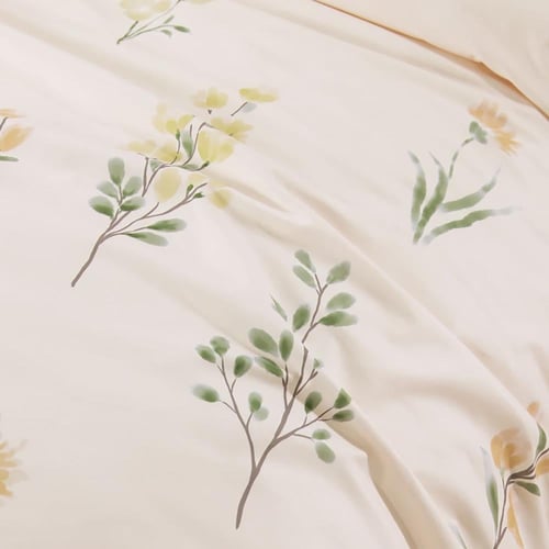 مفرش صيفي مقاس كوين 12 قطعة - كلاريس - كريمي غامق