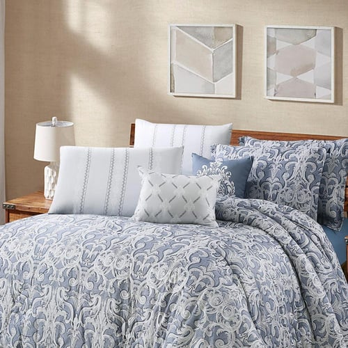 مفرش قطن عالي النعومة مزدوج 300 غرزه 8 قطع - ايليو...