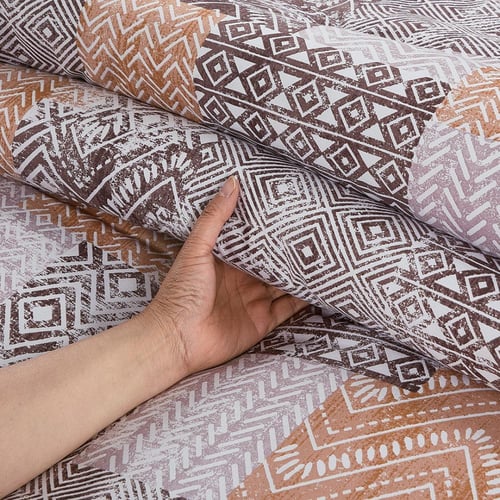 مفرش صيفي مزدوج وجهين ٧ قطع - اوركا - بيج غامق - ب...