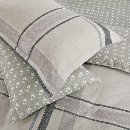 مفرش قطن صيفي مفرد ونص ٤ قطع - نولين -بيج - رمادي...