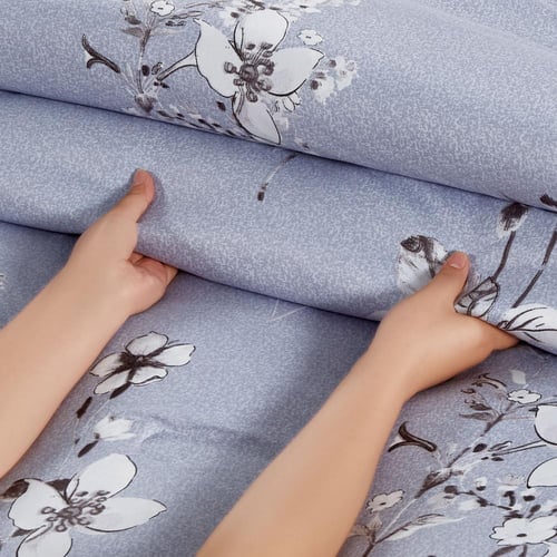 مفرش صيفي مفرد ونص 4 قطع - اديلين - رمادي - اخضر ف...