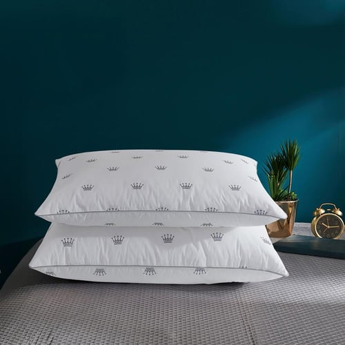 مفرش صيفي كوين تنسيل قطن 300 غرزة + مخدة هدية