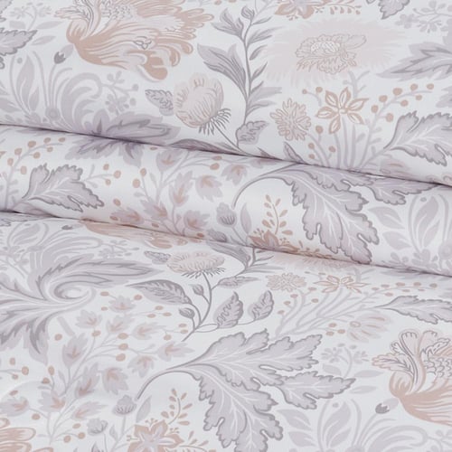 مفرش صيفي مقاس كوين وجهين ٧ قطع - فيفيا - ابيض - ر...