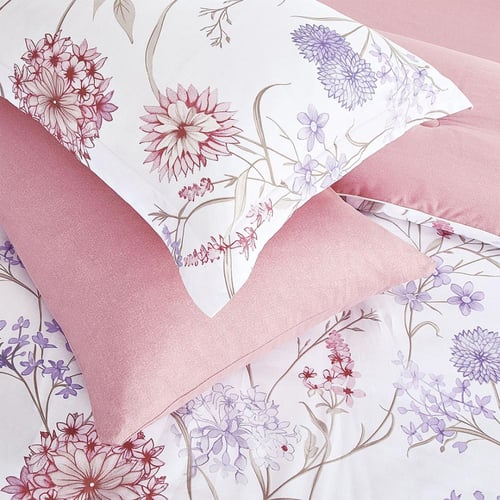 مفرش قطن صيفي مفرد ونص ٤ قطع - فاليريا - ابيض - زه...