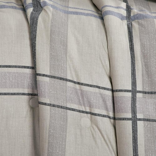 مفرش قطن صيفي مفرد ونص ٤ قطع - نولين -بيج - رمادي...