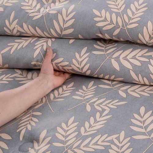 مفرش صيفي مفرد ونص 4 قطع - ليتون - رمادي - مشمشي