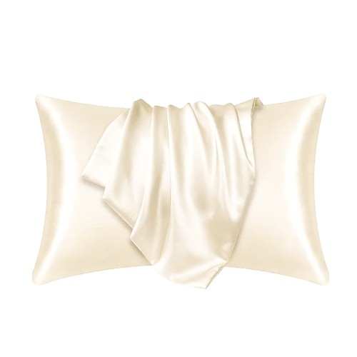 غطاء وسادة حرير طبيعي - مارلين - كريمي