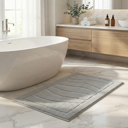 سجادة حمام مقاس 50*80 - كوزي - رصاصي