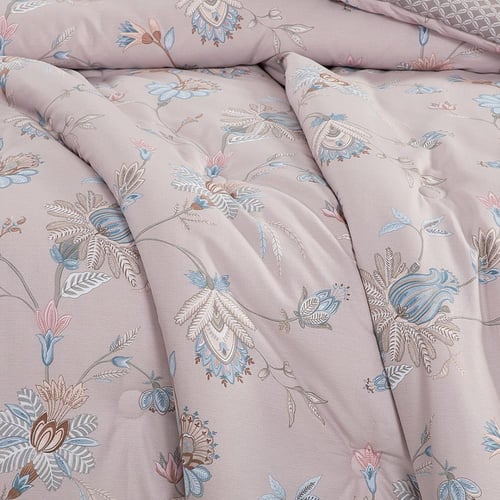 مفرش قطن صيفي مفرد ونص 4 قطع - فاليريا - بيج - رما...