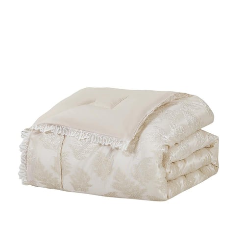 مفرش صيفي مزدوج جاكار 7 قطع - فينوس - بيج فاتح