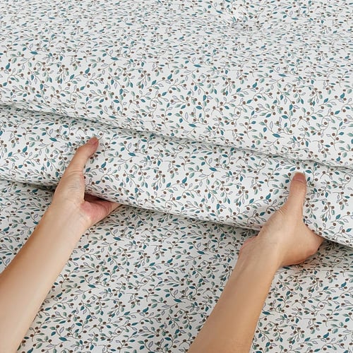 مفرش قطن صيفي مزدوج 8 قطع - زافيرا -سكري - ازرق