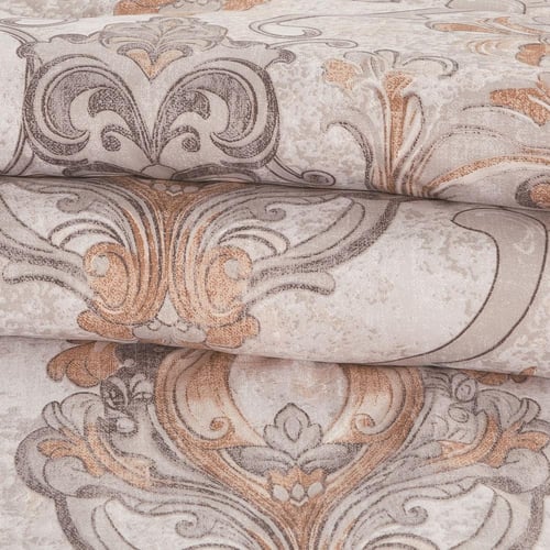 طقم بيت لحاف بدون حشوة مزدوج 6 قطع - امالينا -بيج...