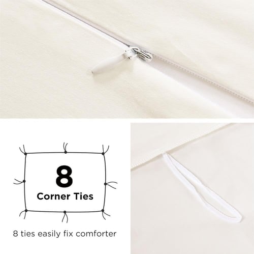 مفرش قطن مطرز حشوة متحركة صيفي مزدوج 9 قطع - لينوف...