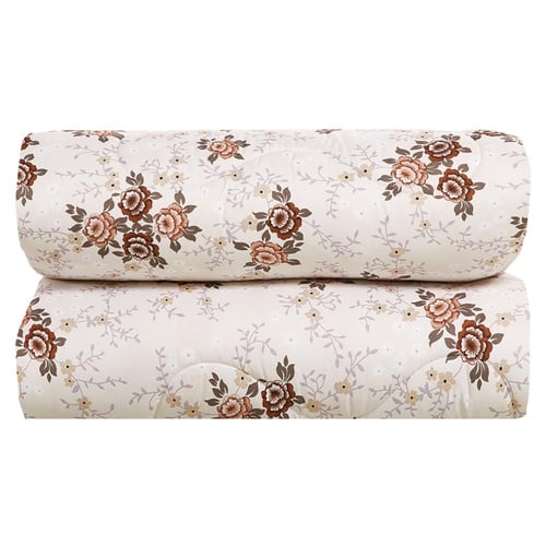 مفرش صيفي مفرد ونص 4 قطع - غاردينا -كريمي - بيج