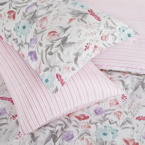 مفرش قطن صيفي مفرد ونص ٤ قطع - نولين -سكري - زهري