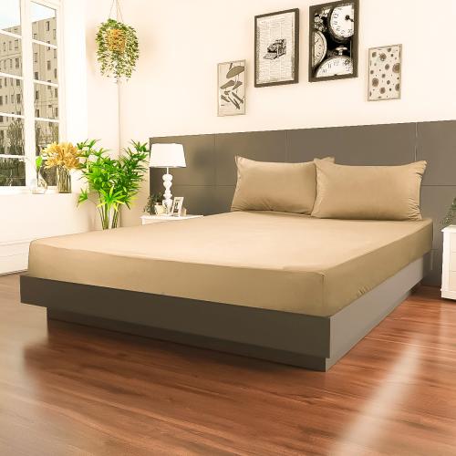 طقم شرشف قطن مزدوج مغاط - 3 قطع