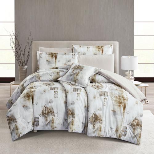 مفرش صيفي مزدوج وجهين ٧ قطع - اوركا - رمادي - رصاص...