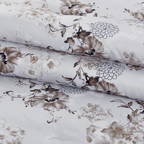 مفرش صيفي مفرد ونص 4 قطع - اديلين - رمادي ثلجي - ب...