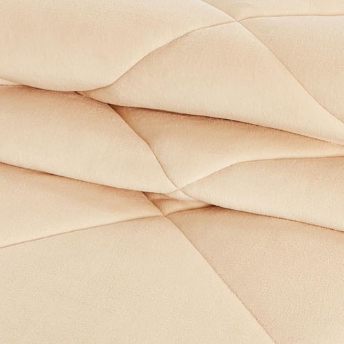 مفرش شتوي مزدوج مخمل فرو 6 قطع - جوانا - كريمي