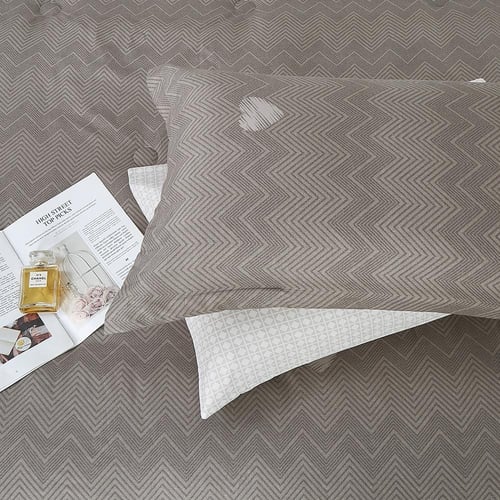 مفرش صيفي مفرد ونص 4 قطع - ليتون - بني غامق - بيج...