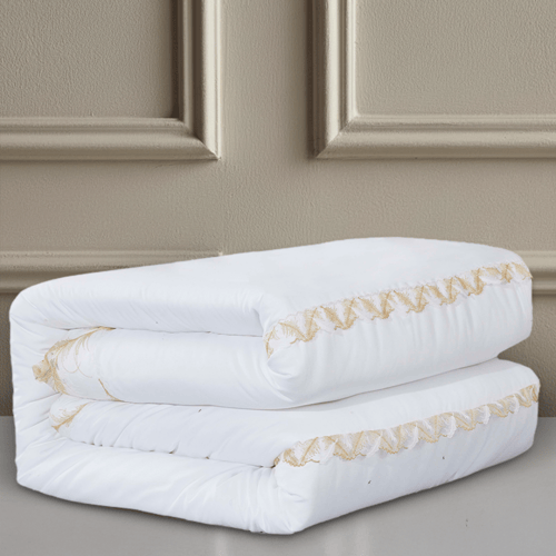 مفرش عرائسي صيفي مزدوج مزين بالدانتيل7 قطع - سيسيل...