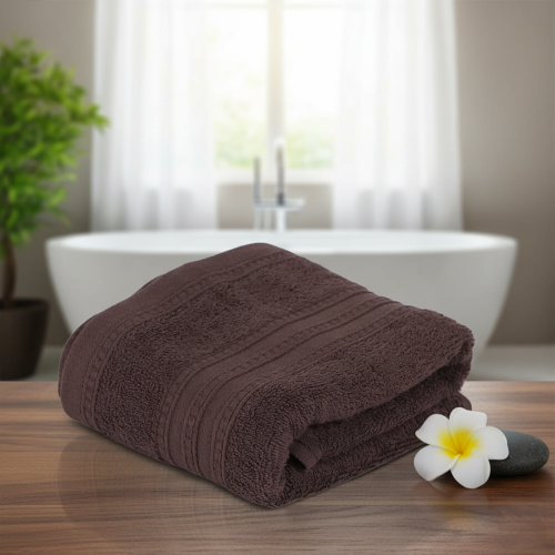 منشفة قطن - سولافين - مقاس كبير - 100*200 -بني