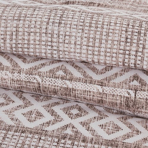 مفرش صيفي مزدوج وجهين ٧ قطع - اوركا -بيج غامق - بي...