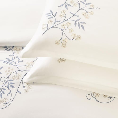 مفرش قطن مطرز حشوة متحركة صيفي مزدوج 9 قطع - لينوف...