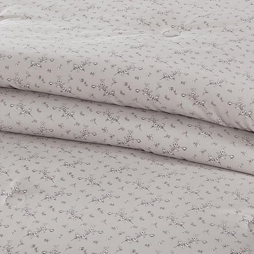 مفرش قطن صيفي مفرد ونص ٤ قطع - نولين -رمادي