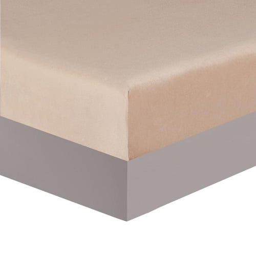 مفرش شتوي مخمل فرو مفرد ونص 4 قطع - موريل - بيج