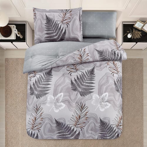 مفرش صيفي مفرد ونص 4 قطع - اديلين - بيج غامق - رما...