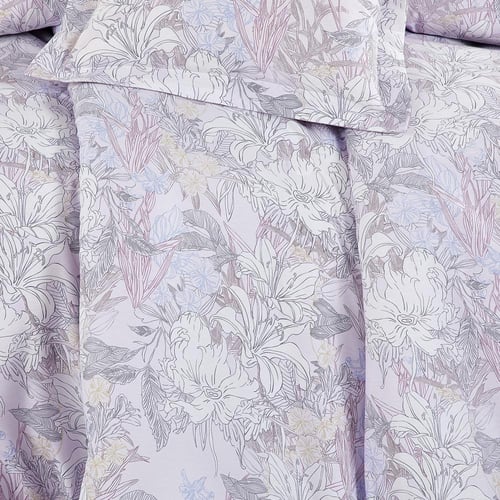 مفرش قطن صيفي مزدوج 8 قطع - افاليون - زهري فاتح -...