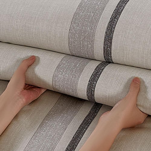 مفرش قطن صيفي مزدوج 8 قطع - زافيرا -بيج - رمادي فا...