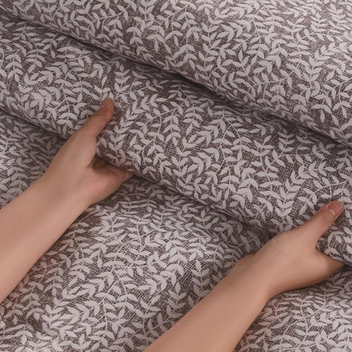 مفرش صيفي مفرد ونص 4 قطع - ليتون -رصاصي - بيج غامق