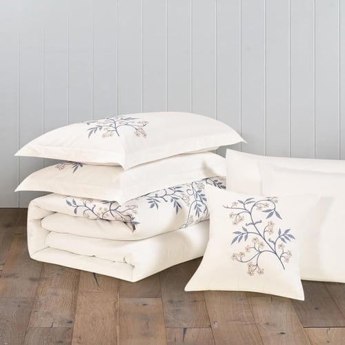 مفرش قطن مطرز حشوة متحركة صيفي مزدوج 9 قطع - لينوف...