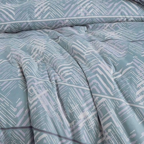 مفرش صيفي مفرد ونص 4 قطع - ليتون -اخضر - ابيض