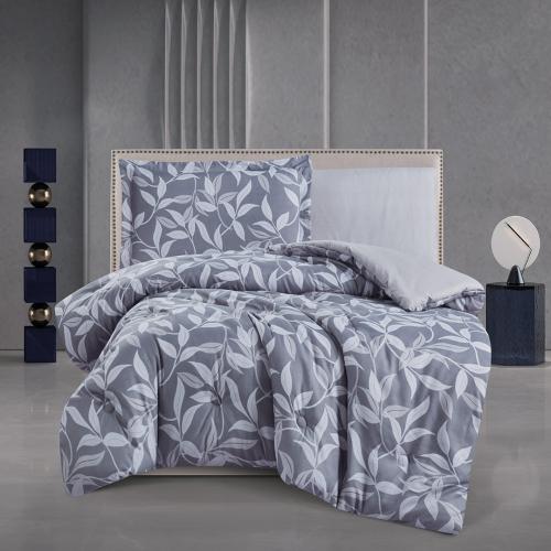 مفرش صيفي مفرد ونص 4 قطع - ليتون -رمادي - رصاصي